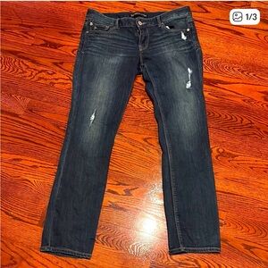 Distressed Blue Jeans